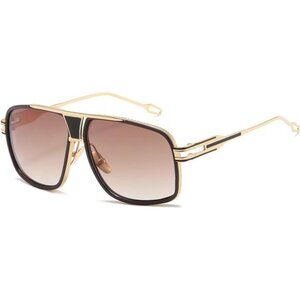 Mens Sunglasses Metal Frame Big Goggle Shield UV Protection Outdoor Fashion